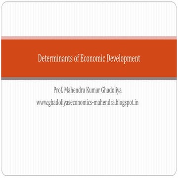 Determinants of economic development