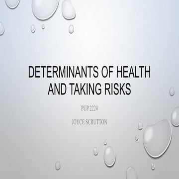 Determinants of Health