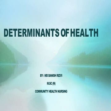 Determinants of health best notes