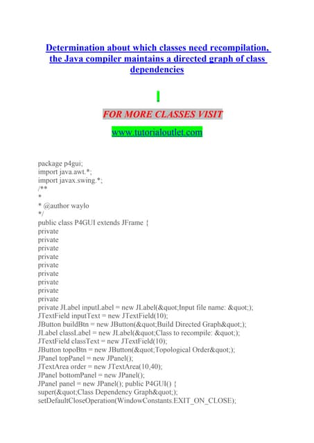 Determination about which classes need recompilation Experience Tradition/tut...