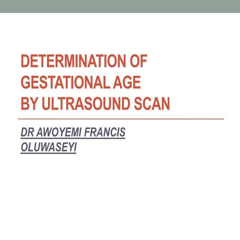 Determination of gestational age  revised   copy