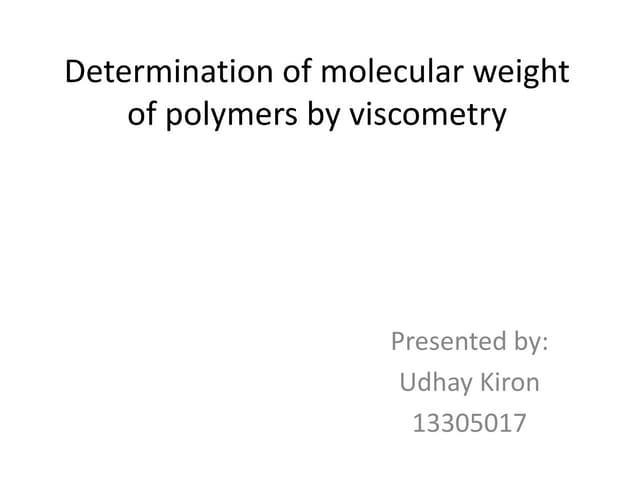 Molecular Weight Of Polymers