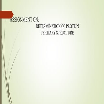Determination of protein tertiary structure