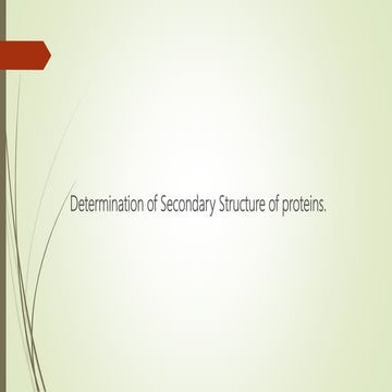 Determination of secondary structure of proteins