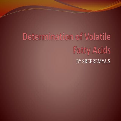 Determination of vfa