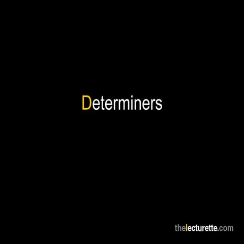 Determiners