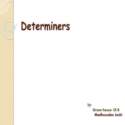 Determiners
