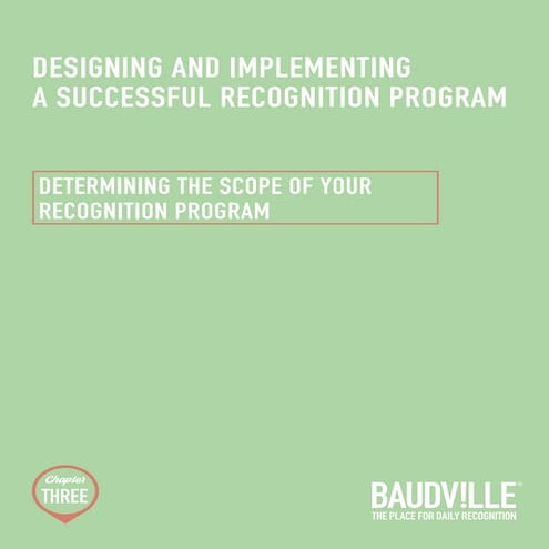 Determining the Scope of Recognition Program, Chapter 3