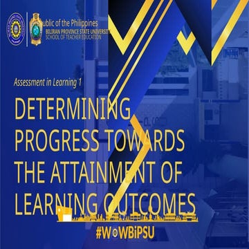 Determining progress towards the attainment of learning outcomes.pptx