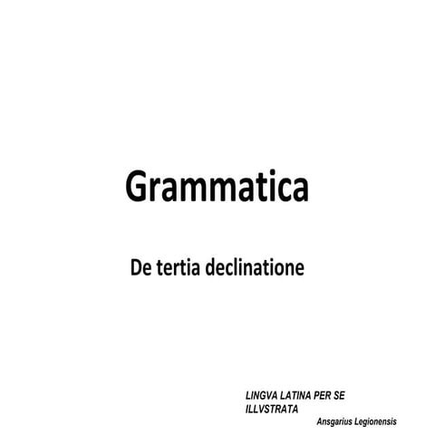 De tertia declinatione