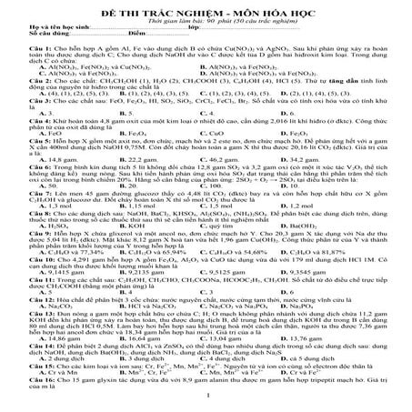 De thi thu dh mon hoa nam 2013