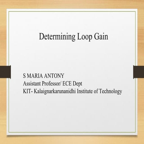 Deterimining Loop gain in Feedback Amplifiers