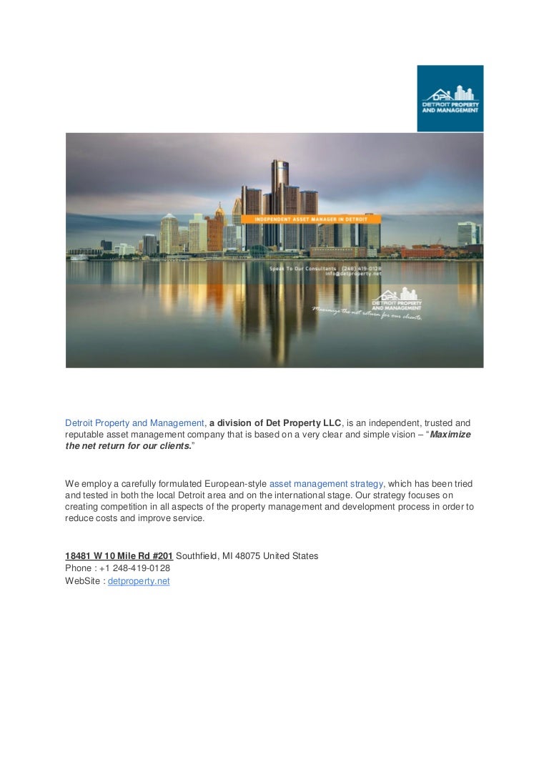 Detroit property and management