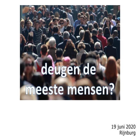 deugen de meeste mensen? | PPT