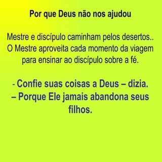 Deus não ajudou...