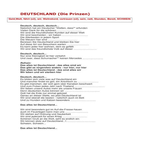 Deutschland Lied , Die Prinzen[1]