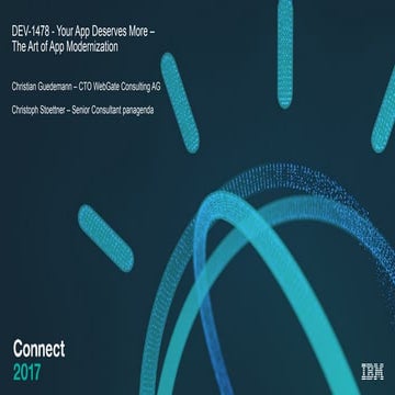 Your App deserves more – The Art of App Modernization