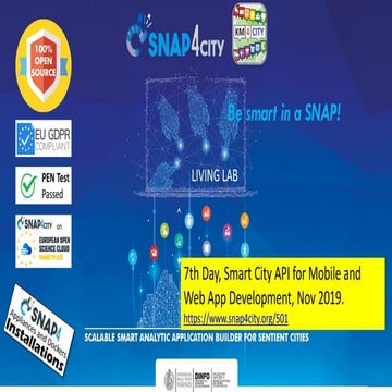 Snap4City November 2019 Course: Smart City API, federation, Web and ...