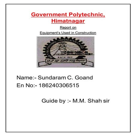 Advance Construction equipment's reports 