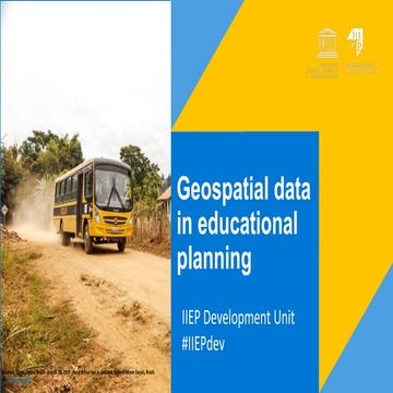 Geospatial data in educational planning
