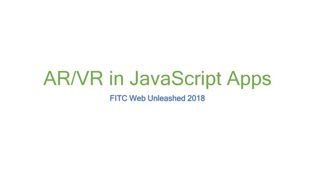 Building AR and VR Experiences for Web Apps with JavaScript