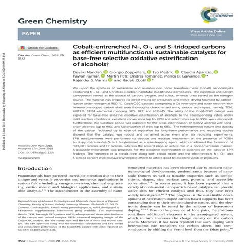 Cobalt-entrenched N-, O-, and S-tridoped carbons as efficient multifunctional...