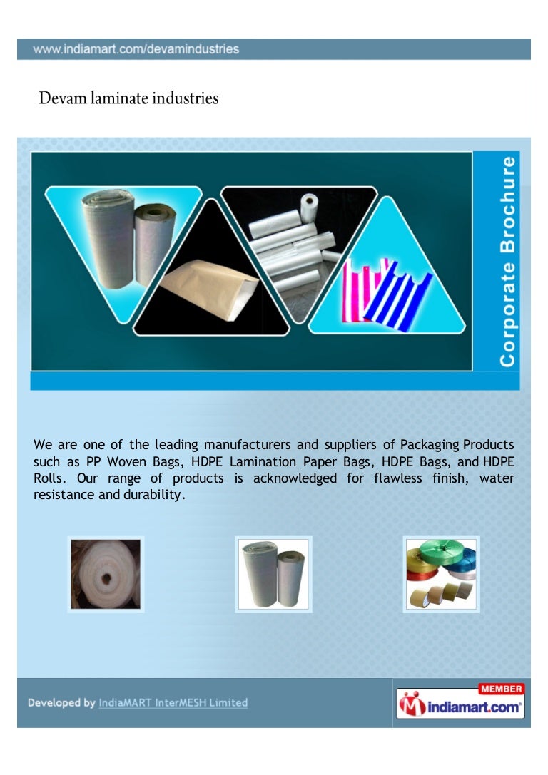 Devam Laminate Industries, Ahmedabad, Packaging Product