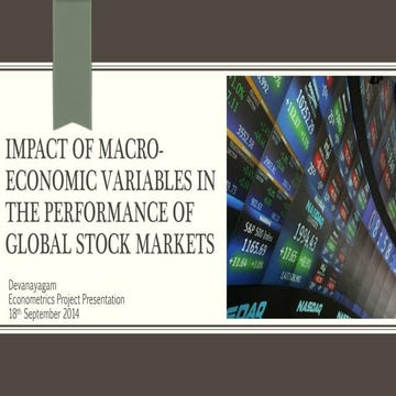 Devanayagam_Impact of Macroeconomic Variables on Global Stock Markets