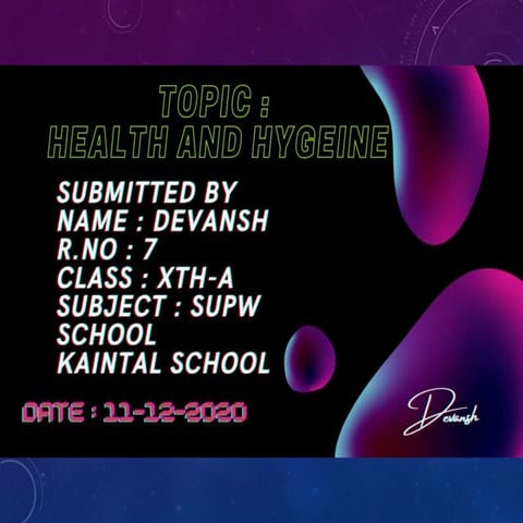 Health and Hygeine PPT 