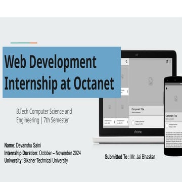 Devanshu Summer Training report Presentation