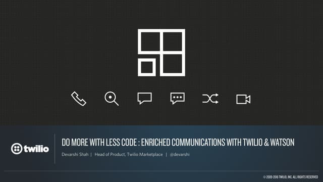 Watson DevCon 2016 - Do More with L...