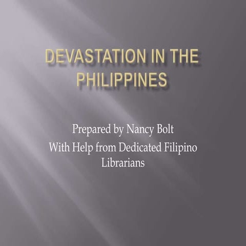 Devastation in the philippines, rev 4 4 14