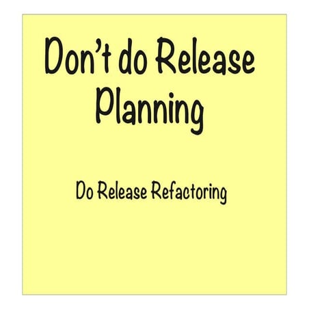 Don't do release planning