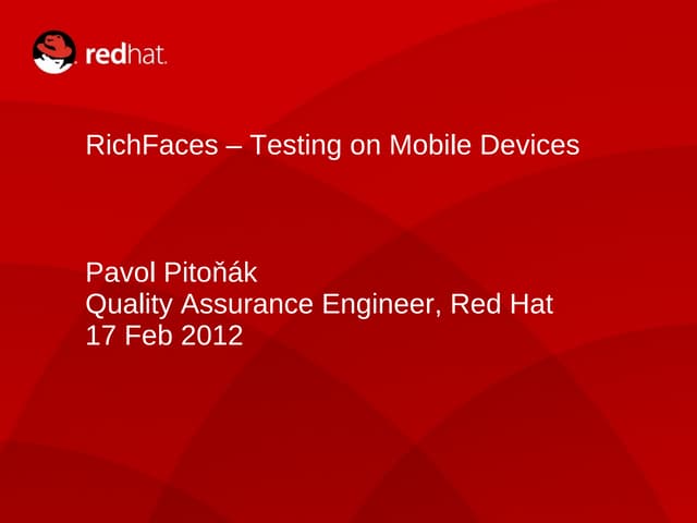 RichFaces - Testing on Mobile Devices