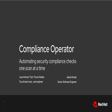 Dev confus.2020 compliance operator
