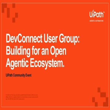 DevConnect User Group: Building for an Open Agentic Ecosystem