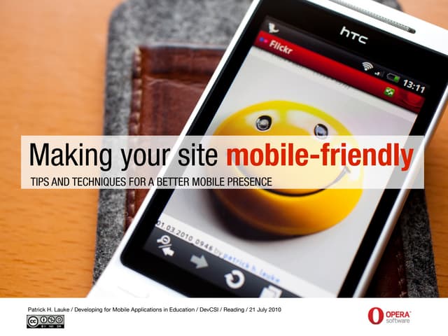 Making your site mobile-friendly - DevCSI Reading 21.07.2010