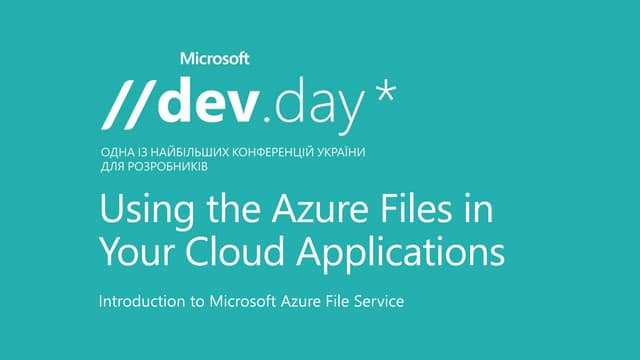 Devday 2014 using_afs_in_your_cloud_app