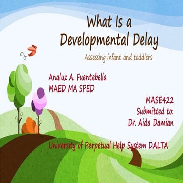 developmental assessment for infant and  toddlers