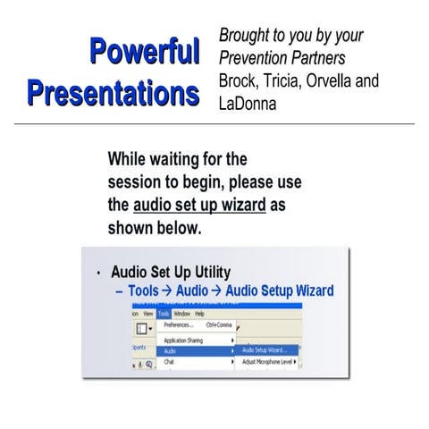 Developing Effective Presentations