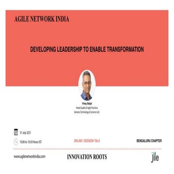 Agile Network India | Develeoping Leadership to Enable Leadership | Vinay Baijal