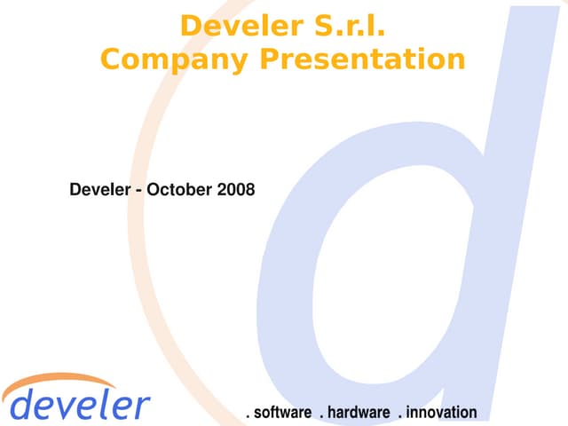 Develer - Company Profile