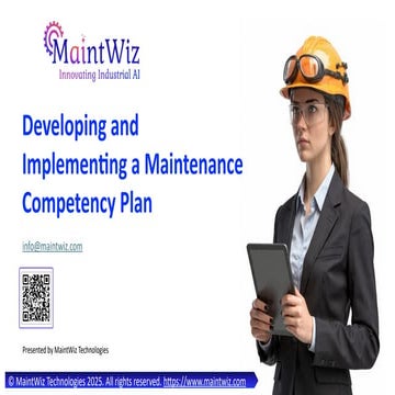 Develop and Implement a Maintenance Competency Plan | Build Skilled, Reliable...