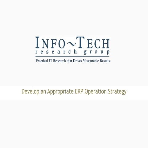 Develop erp operation strategy