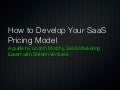 How to Develop Your SaaS Pricing Model