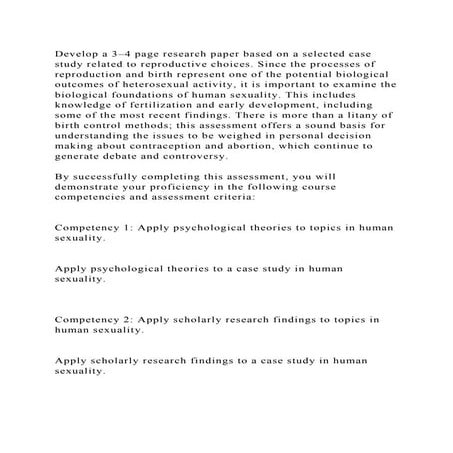 Develop a 3–4 page research paper based on a selected case study rel.docx