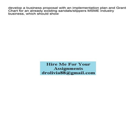 develop a business proposal with an implementation plan and .pdf