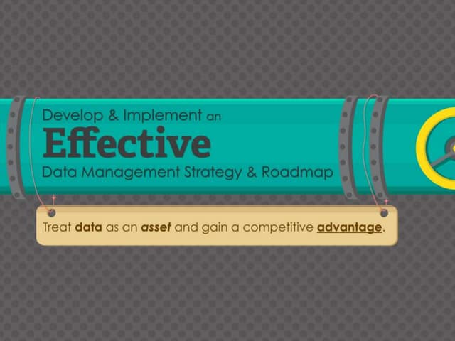 Develop and Implement an Effective Data Management Strategy and Roadmap 