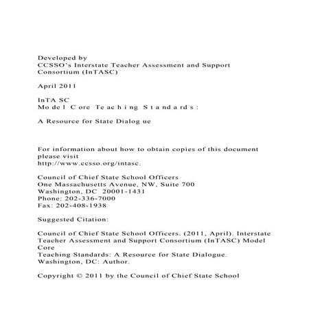 Developed byCCSSO’s Interstate Teacher Assessment and Suppor.docx