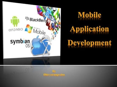 Development of Mobile Application -PPT